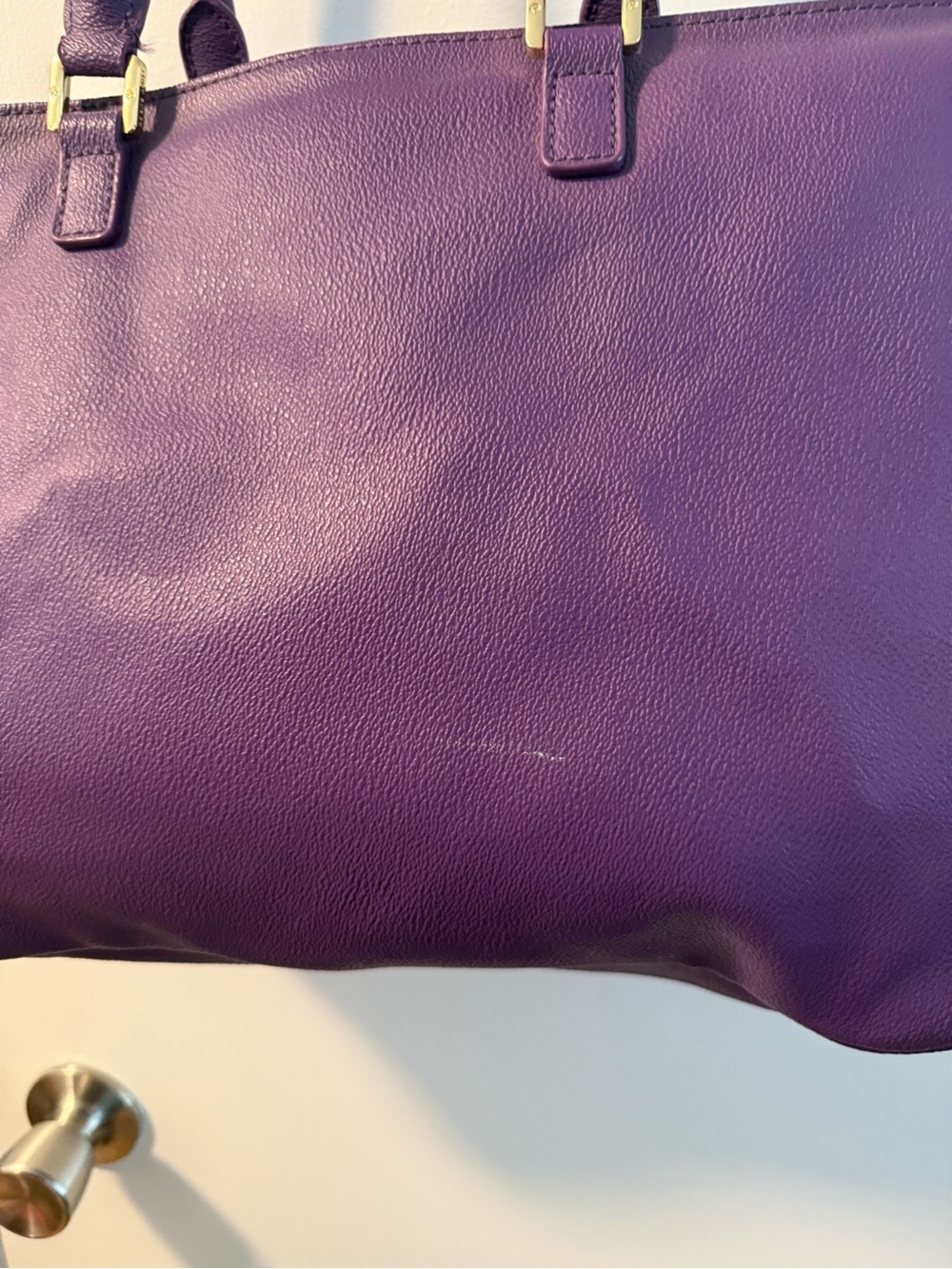Tory Burch Violet Leather Tote with Gold Hardware - Picture 3 of 13